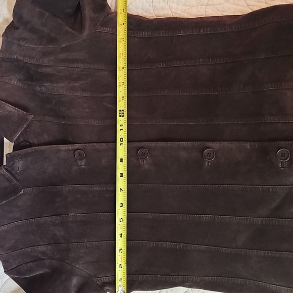 Vintage Dark Brown Suede Jacket - Picture 6 of 7